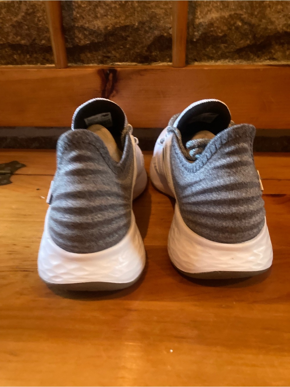 New Balance Roav White and Gray Lightweight Athletic Sneaker - Picture 3 of 4